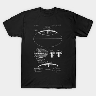 Foot Ball 1903 Patent , Gift for Football Lover, Man Cave foot ball Patent illustration T-Shirt